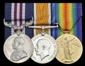 A Great War M.M. group of three awarded to Corporal W. Beardsall, 6th Battalion Leicestershire Regiment, late 2/8th...