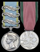 Pair: Serjeant W. Collins, 95th Regiment

Crimea 1854-56, British issue, 3 clasps, Balaklava, Inkermann,...