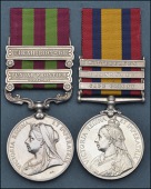 Pair: Private H. Sheppard, Derbyshire Regiment

India General Service 1895-1902, 2 clasps, Punjab Frontier...