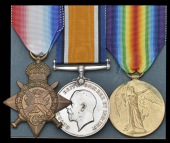 Three: Private H. Barker, 2nd Battalion Nottinghamshire & Derbyshire Regiment

1914 Star (9872 Pte., 2/Notts. &...