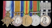 Five: Private G. Staples, Nottinghamshire & Derbyshire Regiment

1914-15 Star (1148 Pte., Notts. & Derby. R.);...