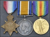 Three: Second Lieutenant H. Albutt, Nottinghamshire & Derbyshire Regiment

1914-15 Star (217060 Pte., Notts. &...