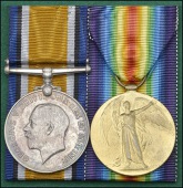 Pair: Private E. T. Rossington, 2nd Battalion Nottinghamshire & Derbyshire Regiment, killed in action,...