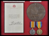 Pair: Private J. Cochrane, 16th Nottinghamshire & Derbyshire Regiment (Chatsworth Rifles), killed in action,...