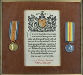 Pair: Serjeant W. Bradshaw, 15th Battalion Nottinghamshire & Derbyshire Regiment, killed in action, Somme, 20 July...
