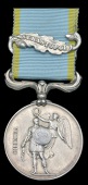 Crimea 1854-56, 1 clasp, Sebastopol (Wm. Emmett, 95th Regt.) clasp loose, officially impressed naming, slight edge...