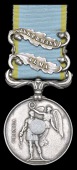 Crimea 1854-56, 2 clasps, Alma, Inkermann (T. Spicer, 95th Regt.) officially impressed naming, edge bruising, nearly...