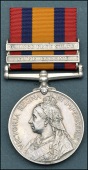 Queen’s South Africa 1899-1902, 2 clasps, Cape Colony, Orange Free State (2440 Pte. J/ Banton, Derby. Regt.) good...
