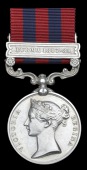 India General Service 1854-95, 1 clasp, Burma 1887-89 (No. 272 1st Grade Sepoy Kishan Singh, Rangoon Bn. Burma Mily....