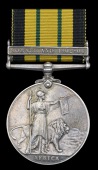 Africa General Service 1902-56, 1 clasp, Somaliland 1902-04 (329 Nk. Jiwan Dass, Depot Transport Nowshere) mostly...