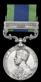 India General Service 1908-35, 1 clasp, Afghanistan N.W.F. 1919 (Subdr. Rugha Singh, 1/6/Jats) edge bruise, very...