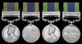 India General Service 1908-35 (4), 1 clasp, Afghanistan N.W.F. 1919 (Shin, Poll. Deptt.; Jemdr. Nasir Din, 63/Mule...