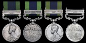 India General Service 1908-35 (4), 1 clasp, Afghanistan N.W.F. 1919 (555 Gnr. Karam Khan, R.A.; 178 Dvr. Essersingh,...