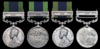 India General Service 1908-35 (4), 1 clasp, Afghanistan N.W.F. 1919 (555 Gnr. Karam Khan, R.A.; 178 Dvr. Essersingh,...