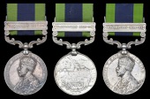 India General Service 1908-35 (3), 1 clasp, Waziristan 1921-24 (9956 Srwn. Faqir Mohd., 43 Gr. C.C.; Jemdr. Sohan...