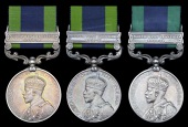 India General Service 1908-35 (3), 1 clasp, North West Frontier 1930-31 (1620 Jemdr. Hardit Singh, Bengal S. & M.;...