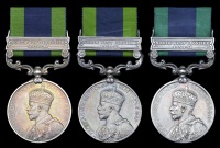 India General Service 1908-35 (3), 1 clasp, North West Frontier 1930-31 (1620 Jemdr. Hardit Singh, Bengal S. & M.;...
