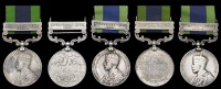 India General Service 1908-35 (5), 1 clasp, Afghanistan N.W.F. 1919 (804 Rfmn. Suka Bar Dura, P.P.; Sepoy Ghanimat,...