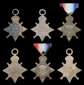 1914-15 Star (6) (Jemdr. Bhag Singh, 1/21/Punjabis; No. 746 Sepoy Dalel Khan, 51/Sikhs. F.F.; No. 2624 Sepoy Ghazal...