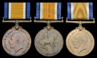 British War Medal 1914-20 (3), bronze issue (238 Labr. Sher Ali, 1 Punj. Cooly Cps., 1444 Porter Bahadur, 6 Ptr....