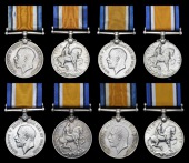 British War Medal 1914-20 (8) (1629 Dfdr. Fazal Ahmad, 1 Lcrs.; 3233 Sowar Mohd. Hayat, 9 Horse; 276 Dfdr. Gulzar...