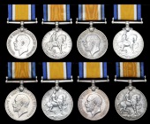 British War Medal 1914-20 (8) (2185 Tptr. Sardar Khan, H.K.S. R.G.A.; 1828 Hvldr. Salutri Sher Muhd., H.K.S. R.G.A.;...