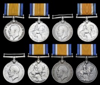British War Medal 1914-20 (8) (3901 Sepoy Jogbahadur Thakuri, Res. Bn. B.M.P.; H. C. Berket Ali, Aden Police; Dhubi...