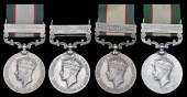 India General Service 1936-39, 1 clasp, North West Frontier 1936-37 (4) (Granthi Sham Singh, 2-11 Sikh R.; Masalchi...