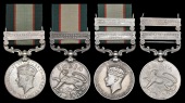 India General Service 1936-39 (4), 1 clasp, North West Frontier 1937-39 (Jemdr. Janam Chand, 2-12 F.F.R.; Jemdr....