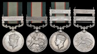 India General Service 1936-39 (4), 1 clasp, North West Frontier 1937-39 (Jemdr. Janam Chand, 2-12 F.F.R.; Jemdr....
