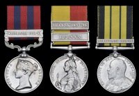 Three: Havildar Firoz Khan, 74th Punjabis, late 4th Punjab Infantry

India General Service 1854-95, 1 clasp,...