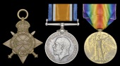 Three: Driver Ghulam Mohammad, 110th Pack Battery, late 30th Mountain Battery

1914-15 Star (No. 418 Dvr., 30/Mtn....