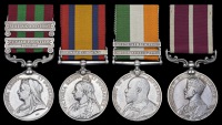 Four: Duffadar (Farrier Major) Kala Khan, Corps of Guides Cavalry

India General Service 1895-1902, 2 clasps,...