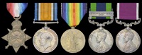 Five: Havildar Nur Saleh Gul, South Waziristan Militia

1914-15 Star (No. 40 L-Nk. Nur Sali Gul, S.W. Mil.);...