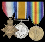 Three: Havildar Kharagbahadur Gurung, 1-8th Gurkha Rifles

1914-15 Star (No. 3340 Havr. Kharakbahadur Gurung,...