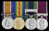 Four: Staff Serjeant Instructor T. H. Larkin, Indian Army, late East Kent Regiment

British War and Victory Medals...
