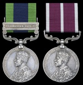Pair: Jemadar Mohammad Ali Khan, 16th Light Cavalry, late 34th Horse

India General Service 1908-35, 1 clasp,...
