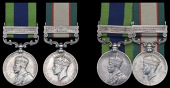 Pair: Subadar Maizullah Khan, Bengal Sappers and Miners

India General Service 1908-35, 1 clasp, North West...