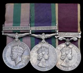 Three: Lieutenant Pete Limbu, Gurkha Engineers

General Service 1918-62, 1 clasp, Malaya, G.VI.R. (21139549 Spr.,...