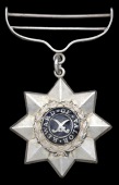Indian Order of Merit, Military Division, 2nd type, 2nd Class, Reward of Valor, silver and enamel, reverse with...