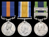 A Great War ‘Egypt’ I.D.S.M. group of three awarded to Havildar-Major Fauja Singh, 23rd Sikh Pioneers

Indian...