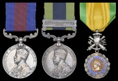 A ‘S.E. Persia 1917’ I.D.S.M. / Medaille Militaire group of three awarded to Jemadar Sher Ahmed, 1-19th...