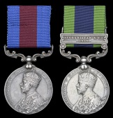 A ‘Persia 1917’ I.D.S.M. pair awarded to Subadar Bab Din, 1st Battalion 124th Duchess of Connaught’s Own...