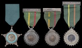 Indian Recruiting Badge, G.V.R., neck badge, bronze, silvered bronze and enamel, reverse stamped, ‘1912’,...