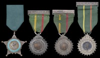 Indian Recruiting Badge, G.V.R., neck badge, bronze, silvered bronze and enamel, reverse stamped, ‘1912’,...
