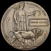 A Memorial Plaque awarded in remembrance of Private G. Malner, 5th Canadian Mounted Rifles, who was killed in action...