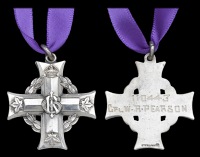 A Canadian Memorial Cross awarded in remembrance of  Corporal W. R. Pearson, 5th Canadian Mounted Rifles, who was...