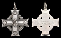 A Canadian Memorial Cross awarded in remembrance of Private W. Mason, 5th Canadian Mounted Rifles, who was killed in...