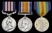 A Great War Passchendaele M.M. group of three awarded to Gunner J. H. McMunn, Canadian Field Artillery

Military...
