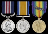 A Great War M.M. group of three awarded to Sergeant G. J. E. Smith, Canadian Field Artillery

Military Medal,...